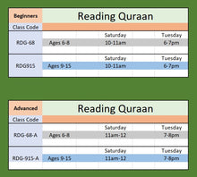 Load image into Gallery viewer, Quaran READING Classes - Group Sessions